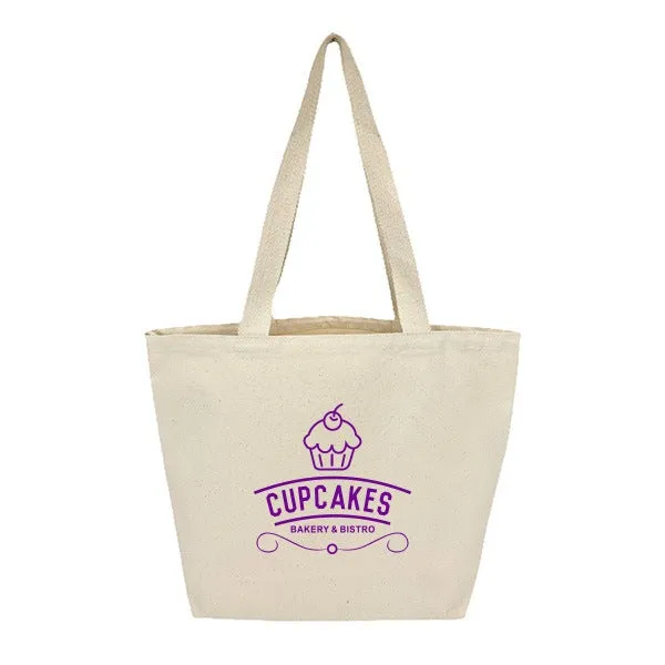 12 Oz. Canvas Wide Grocery Tote Bag - 18 x 14 x 6 (Q501211)