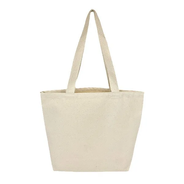 12 Oz. Canvas Wide Grocery Tote Bag - 18 x 14 x 6 (Q501211)