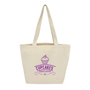 12 Oz. Canvas Wide Grocery Tote Bag - 18 x 14 x 6 (Q501211)
