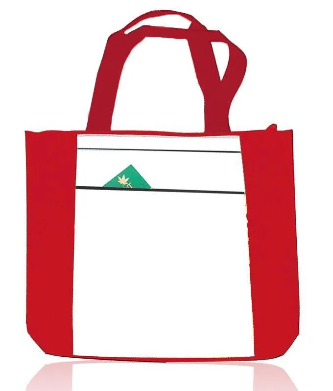 48 ct Value Zippered Polyester Tote Bags - By Case