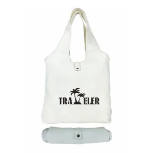 7 Oz. White Canvas Foldable Sling Tote Bag (Q891211)