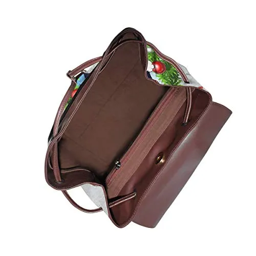 Adventure Christmas Time Wreath Marceline Cartoon Network Fashion Design Leather Backpack For Women Men College School Bookbag Weekend Travel Daypack