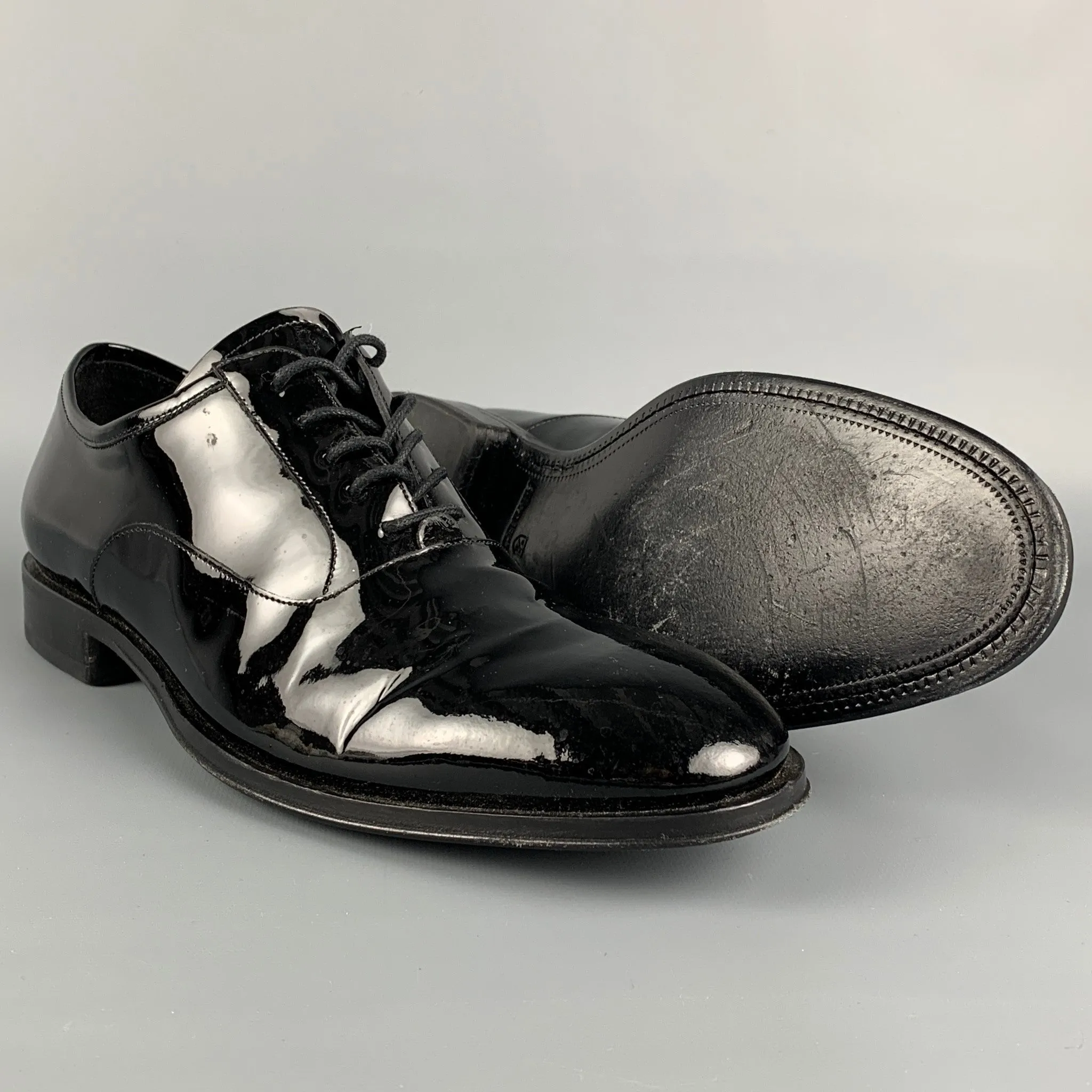 ALLEN EDMONDS Size 10 Black Leather La Scala Lace Up Shoes