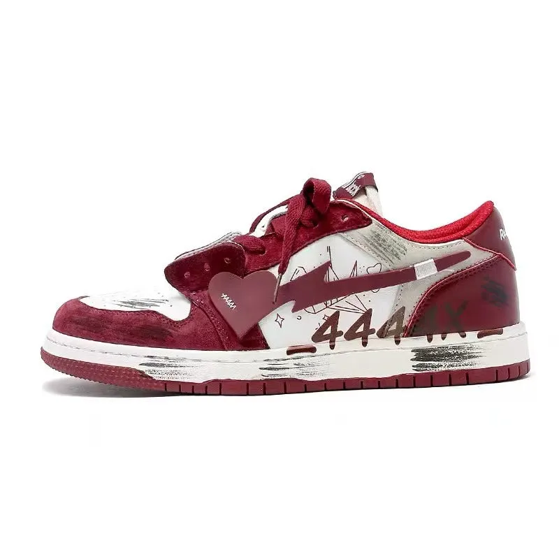 Amozae-Back To School Gifts Skippin' School Shooting Heart Sneakers