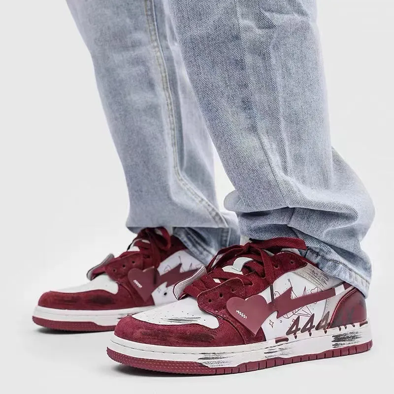 Amozae-Back To School Gifts Skippin' School Shooting Heart Sneakers