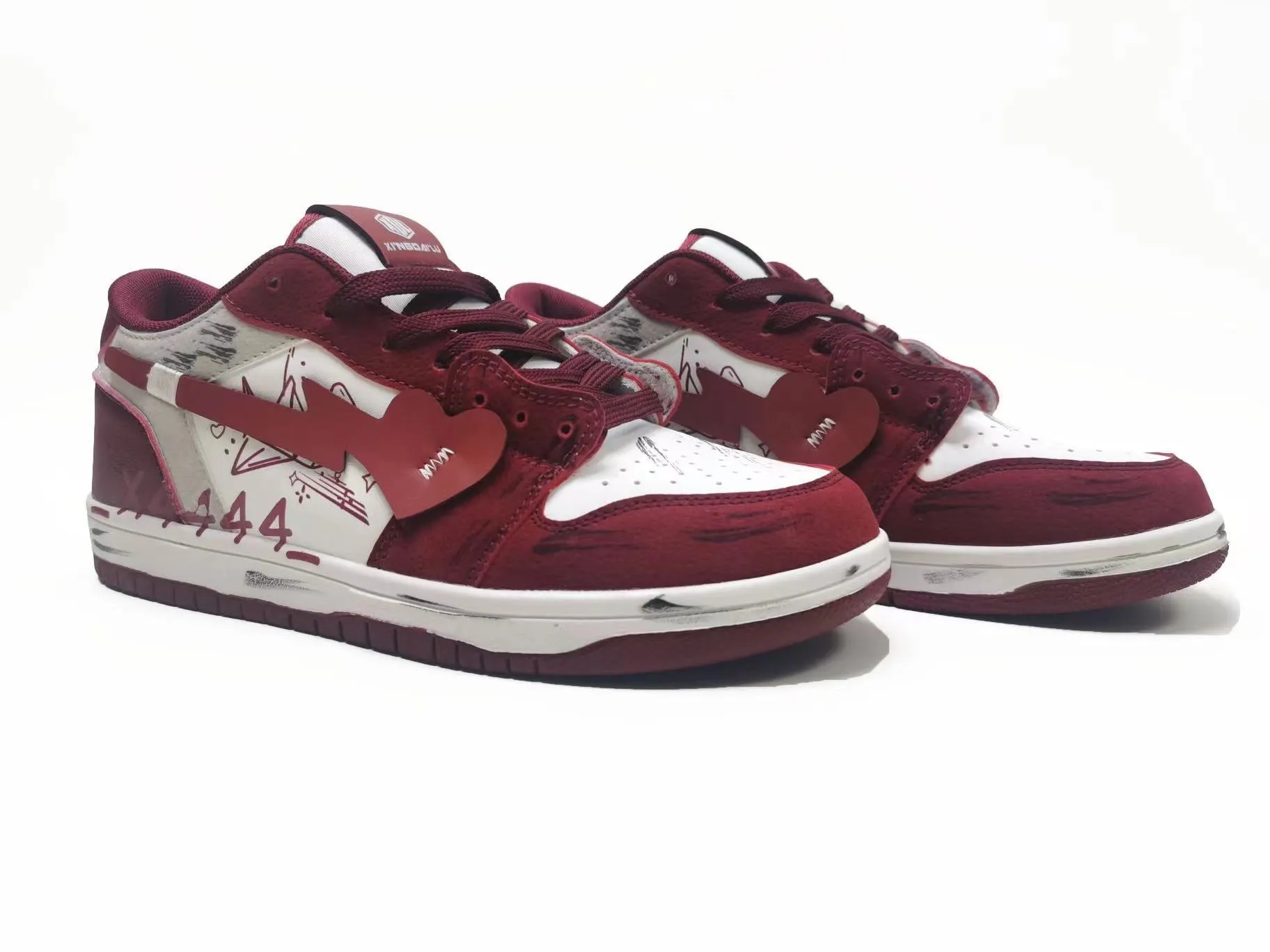 Amozae-Back To School Gifts Skippin' School Shooting Heart Sneakers
