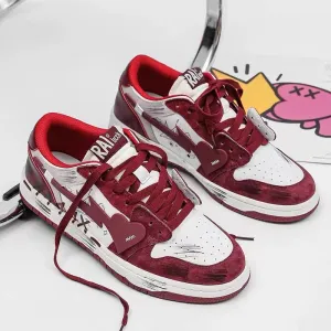 Amozae-Back To School Gifts Skippin' School Shooting Heart Sneakers