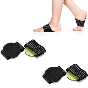 Arch Support, 2 Pair Extra Thick Compression Plantar Fasciitis Brace Cushioned Support Sleeves for Foot Pain Relief, Fallen Arches, Flat Feet