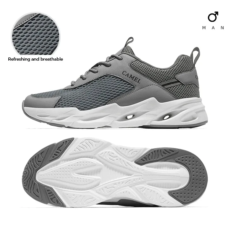 ARWEN&AJH GROUP مجموعة اروين التجاريه2024   GOLDEN CAMEL Sports Running Shoes Men Women Casual Mesh Male Sneakers Lightweight Non-slip Walking Shoes for Men 2024 Summer New