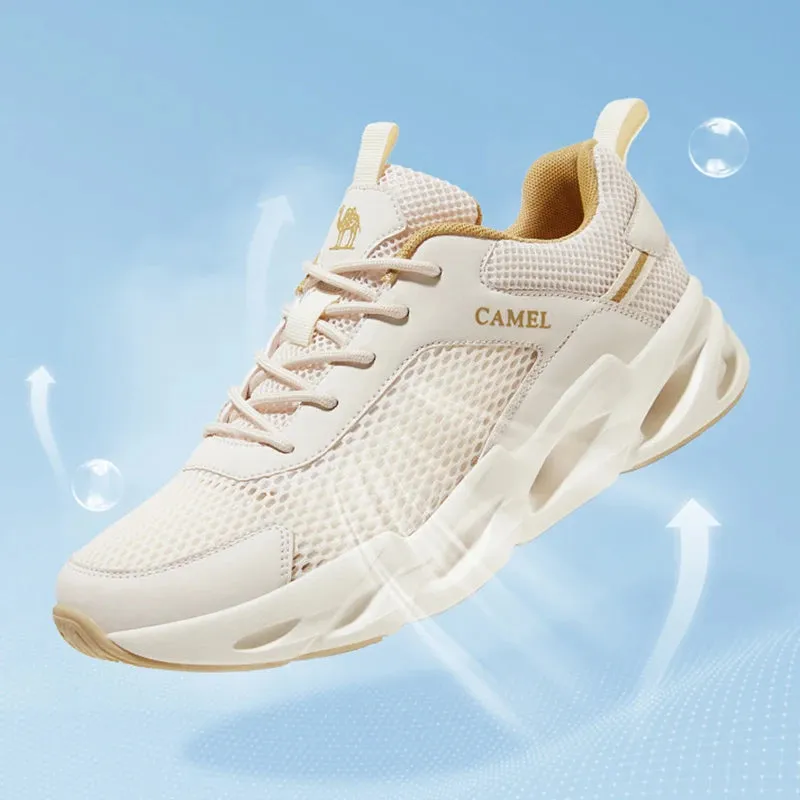 ARWEN&AJH GROUP مجموعة اروين التجاريه2024   GOLDEN CAMEL Sports Running Shoes Men Women Casual Mesh Male Sneakers Lightweight Non-slip Walking Shoes for Men 2024 Summer New