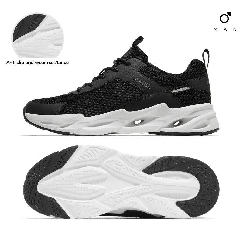 ARWEN&AJH GROUP مجموعة اروين التجاريه2024   GOLDEN CAMEL Sports Running Shoes Men Women Casual Mesh Male Sneakers Lightweight Non-slip Walking Shoes for Men 2024 Summer New