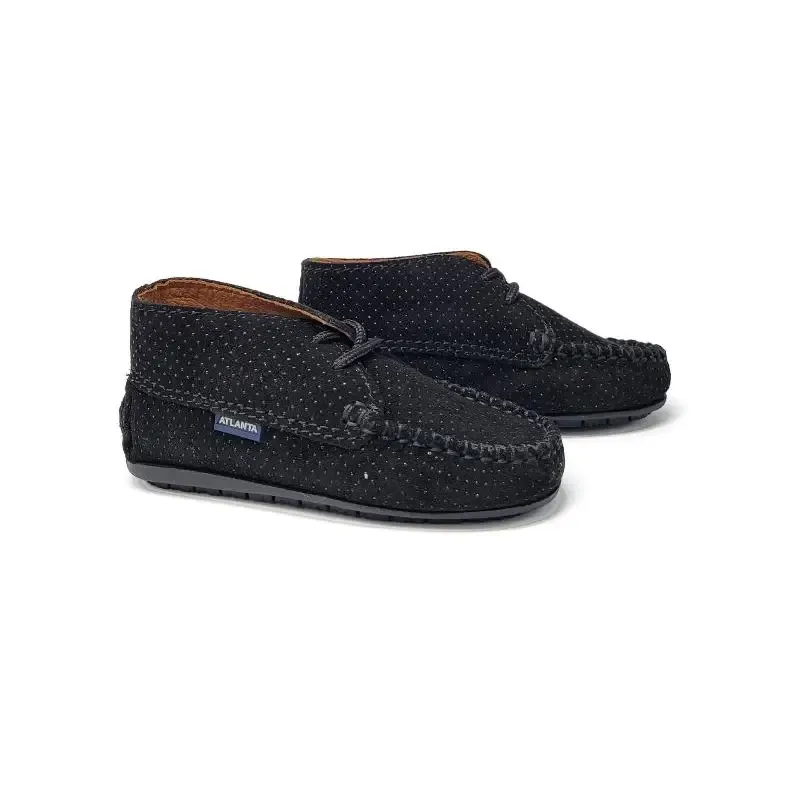 Atlanta Mocassin Black Galaxy Bootie 073