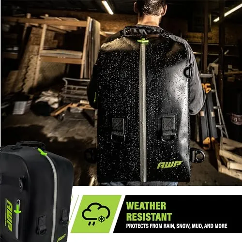 AWP 40L Waterproof Black Nylon Tool Bag Packpack
