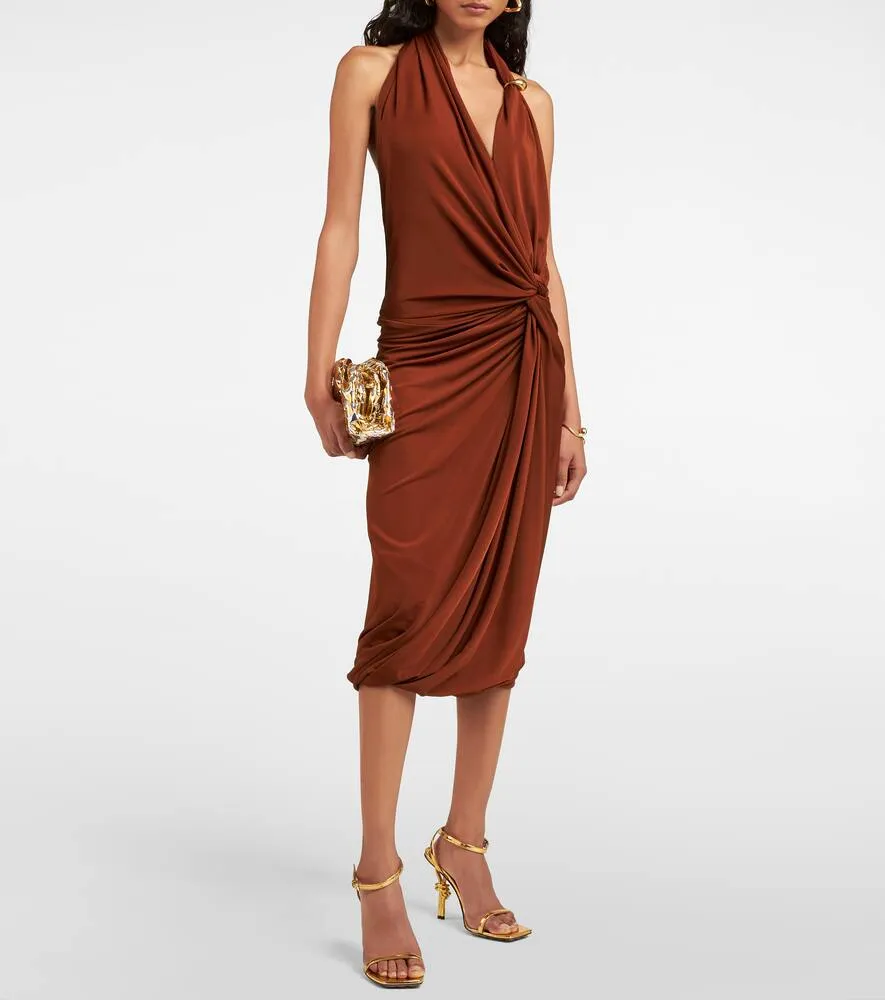 Bottega Veneta Knot mirrored leather sandals