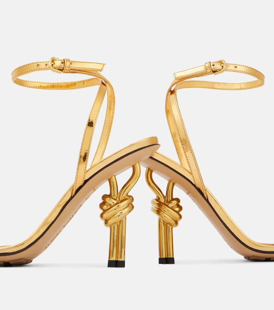 Bottega Veneta Knot mirrored leather sandals