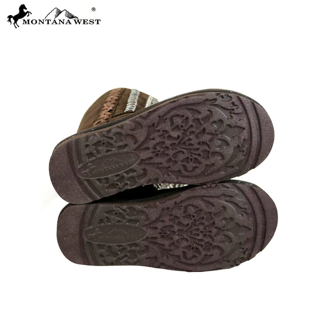 BST-030 Montana West Studs Collection Boots  Coffee