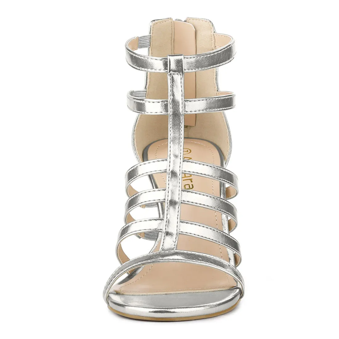 Cage Strappy Gladiators Chunky Heel Sandals
