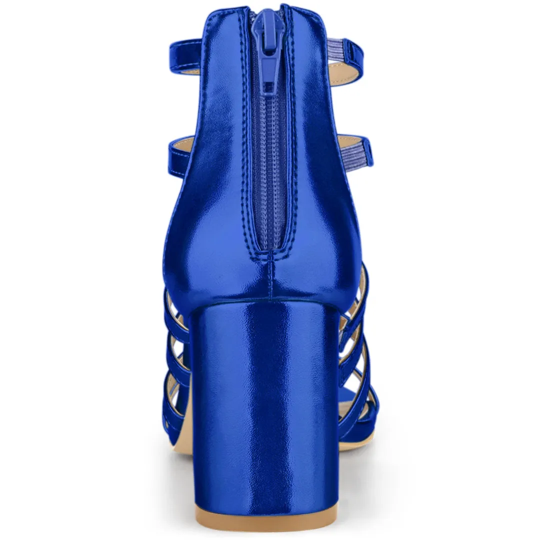 Cage Strappy Gladiators Chunky Heel Sandals