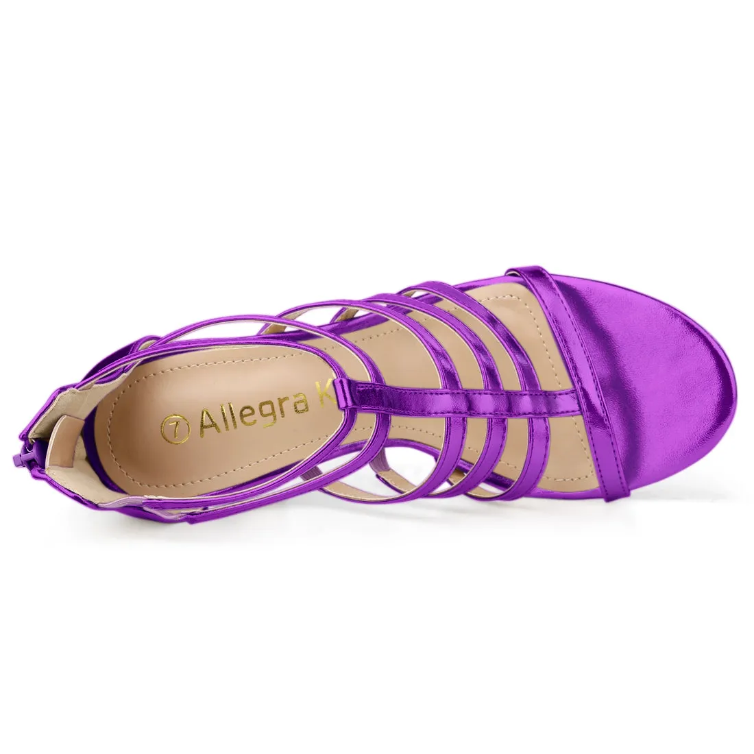 Cage Strappy Gladiators Chunky Heel Sandals