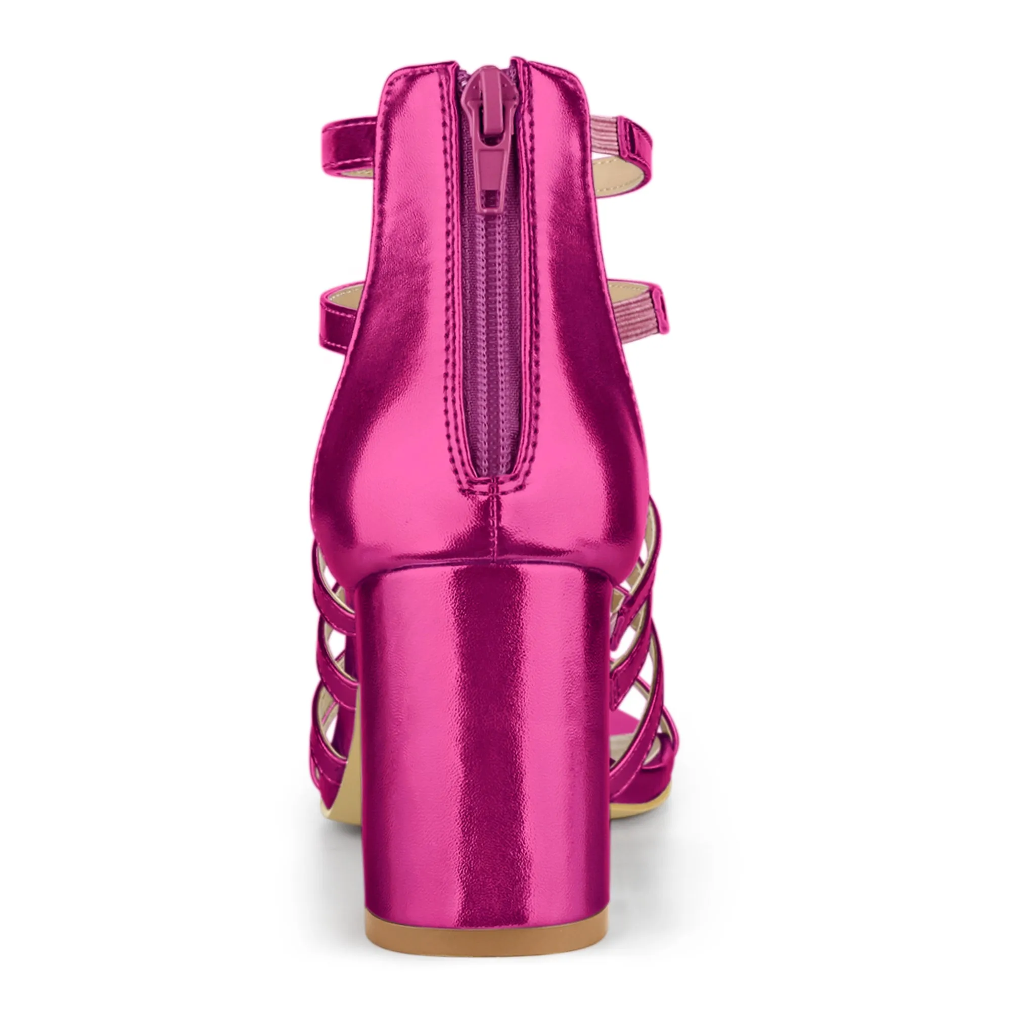 Cage Strappy Gladiators Chunky Heel Sandals