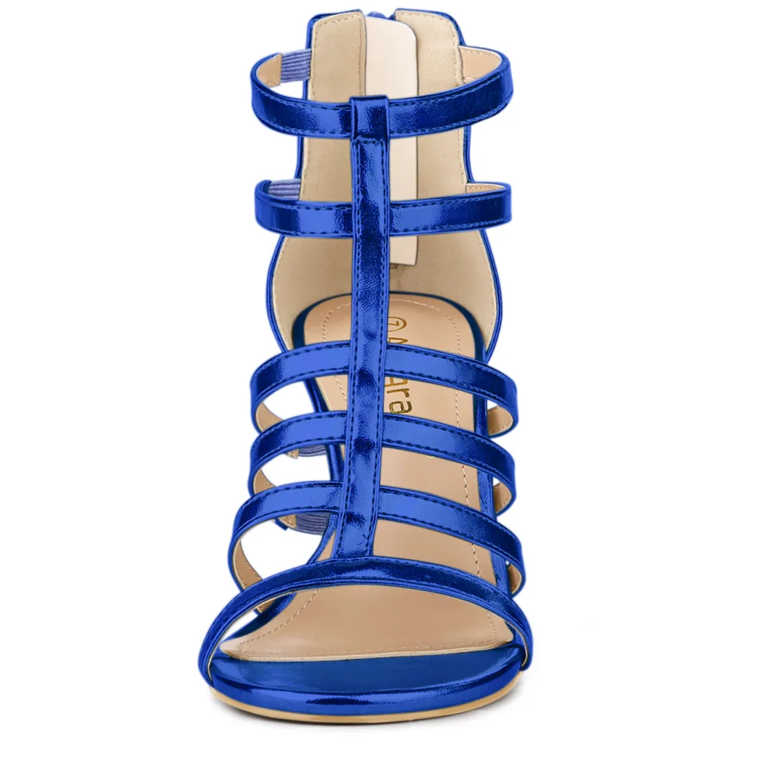 Cage Strappy Gladiators Chunky Heel Sandals