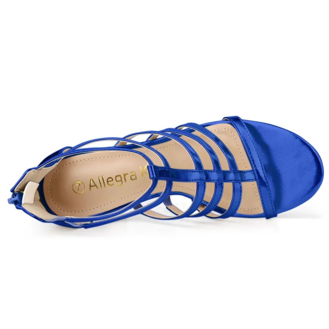 Cage Strappy Gladiators Chunky Heel Sandals