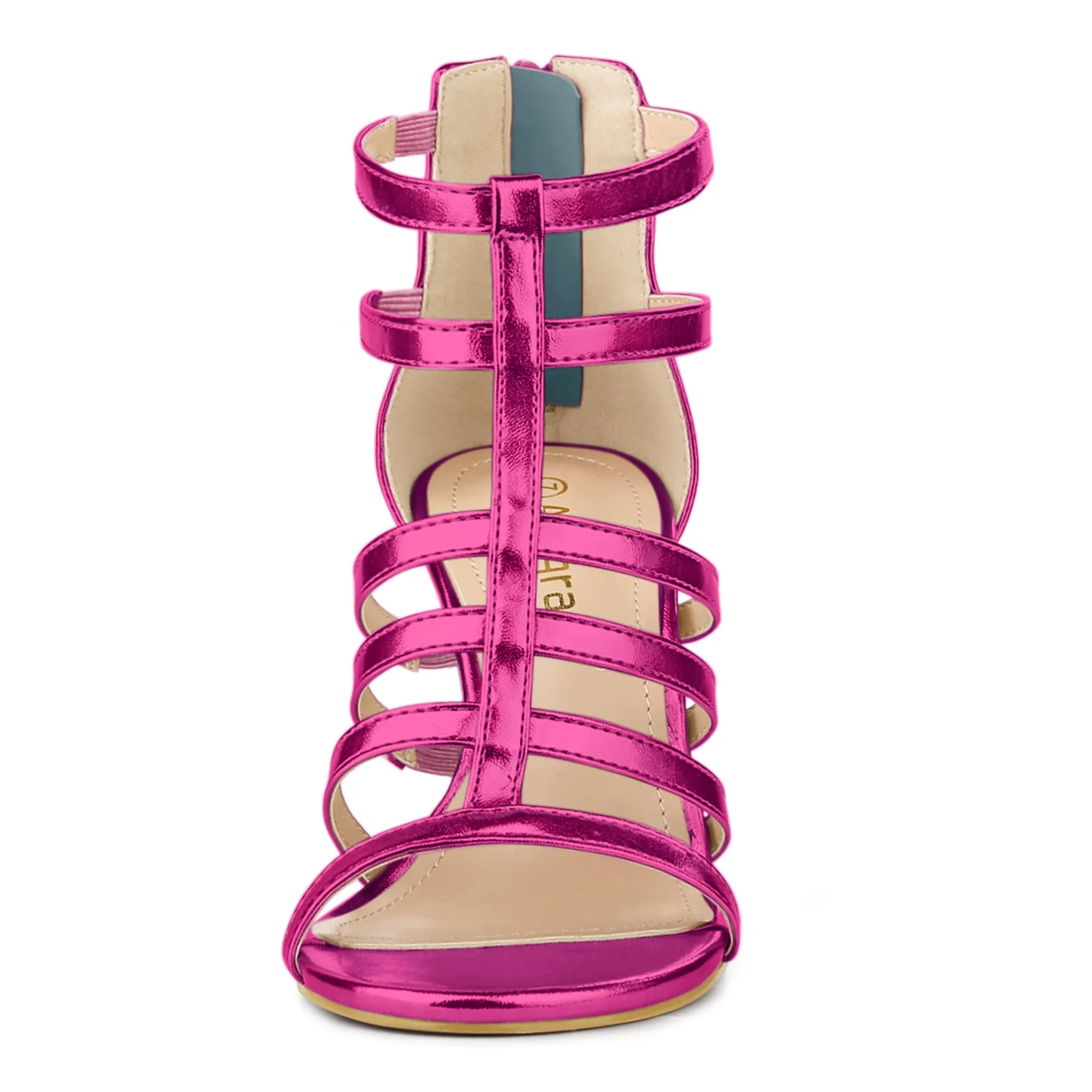 Cage Strappy Gladiators Chunky Heel Sandals