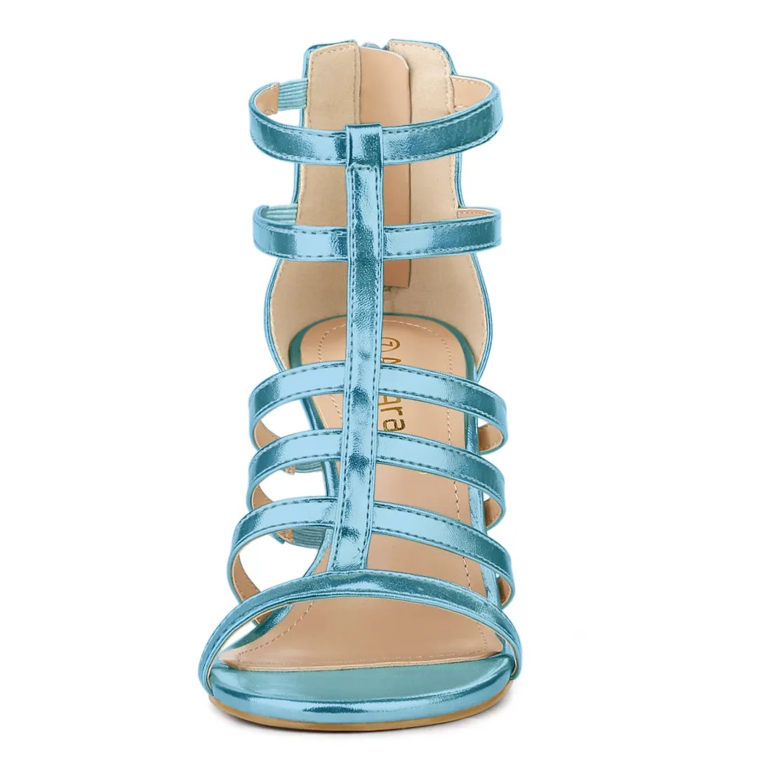 Cage Strappy Gladiators Chunky Heel Sandals