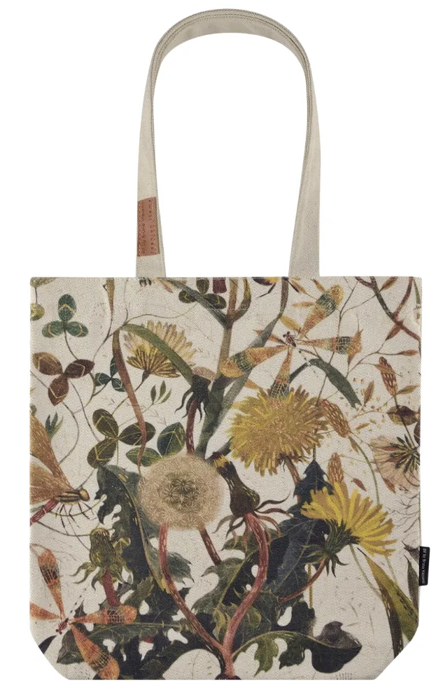 Canvas Shopper Bag Greens & Flowers