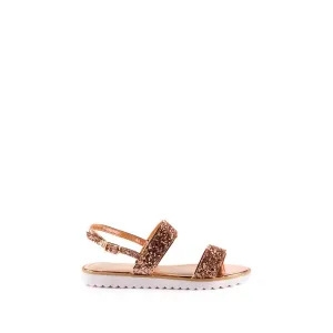 CASEY Flat Anklestrap Glitter Sandal