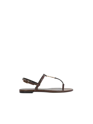 Cassandre Lizard-Embossed Leather Sandals