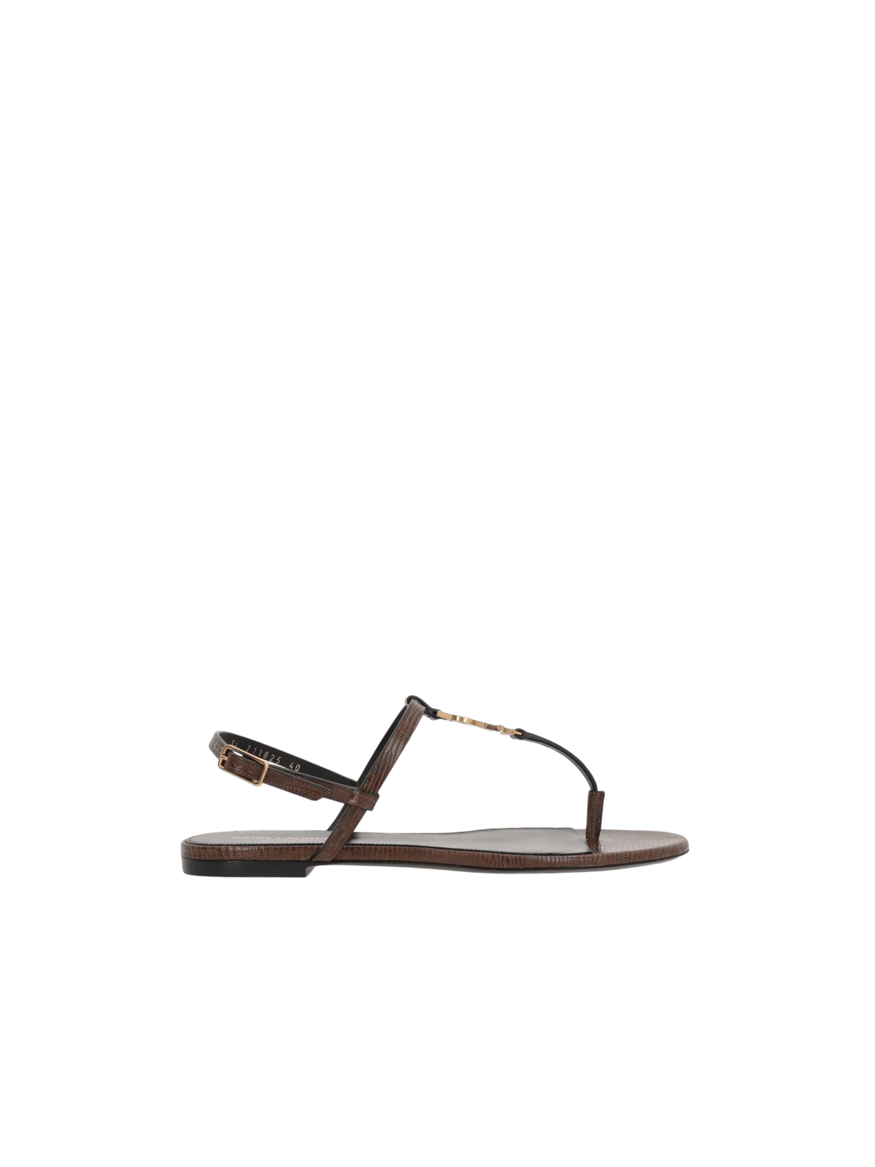 Cassandre Lizard-Embossed Leather Sandals