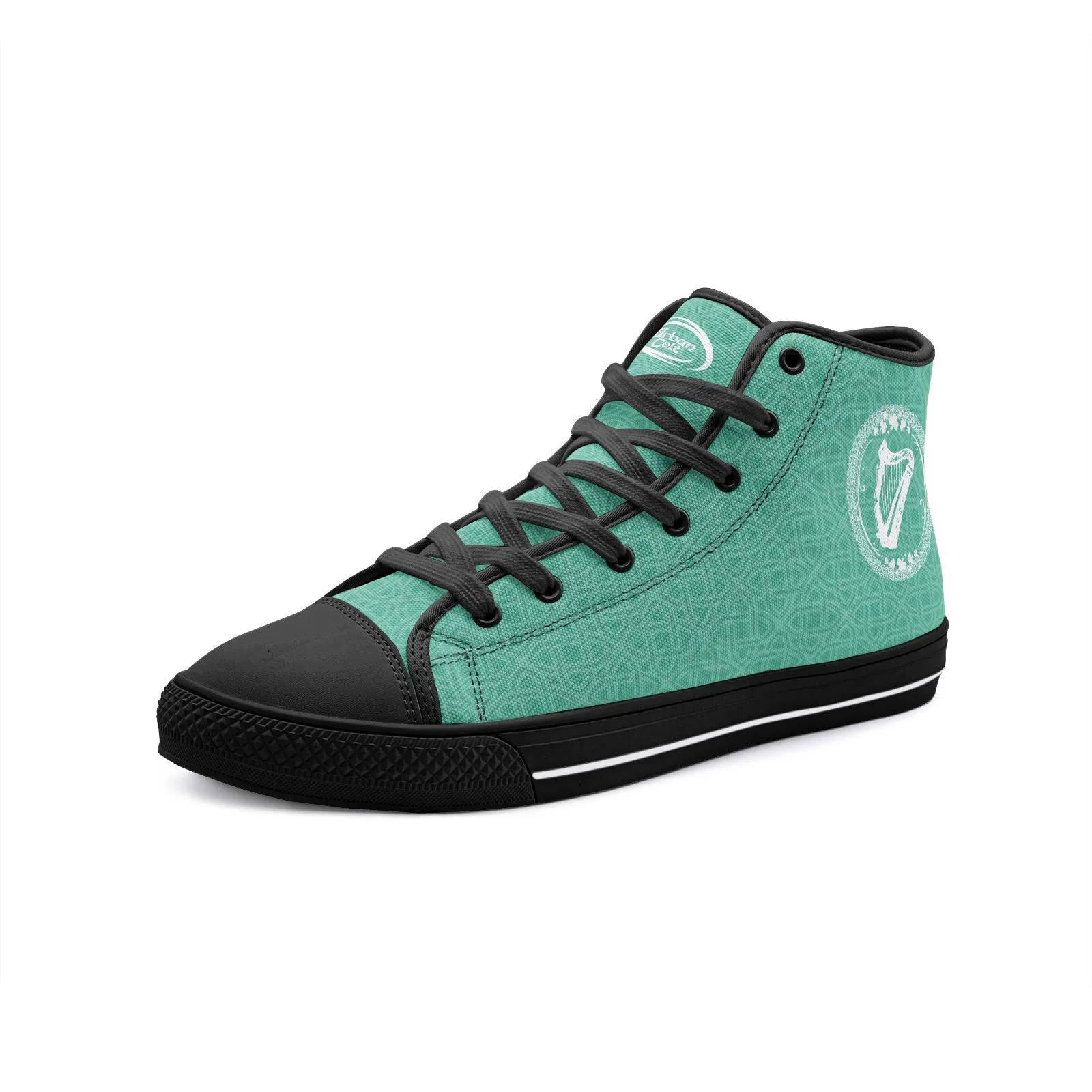 Celtic Irish Harp High Top Canvas Shoes