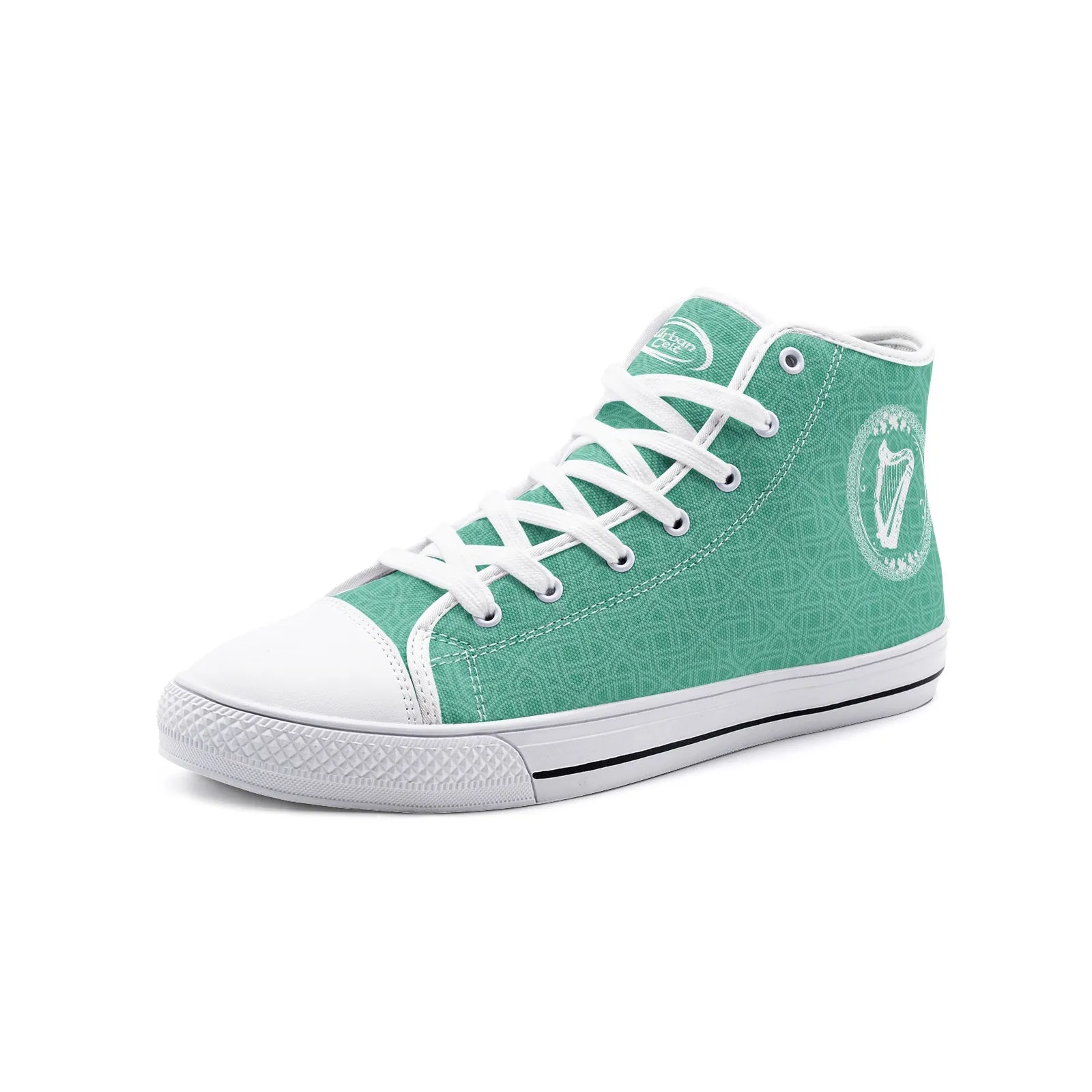 Celtic Irish Harp High Top Canvas Shoes