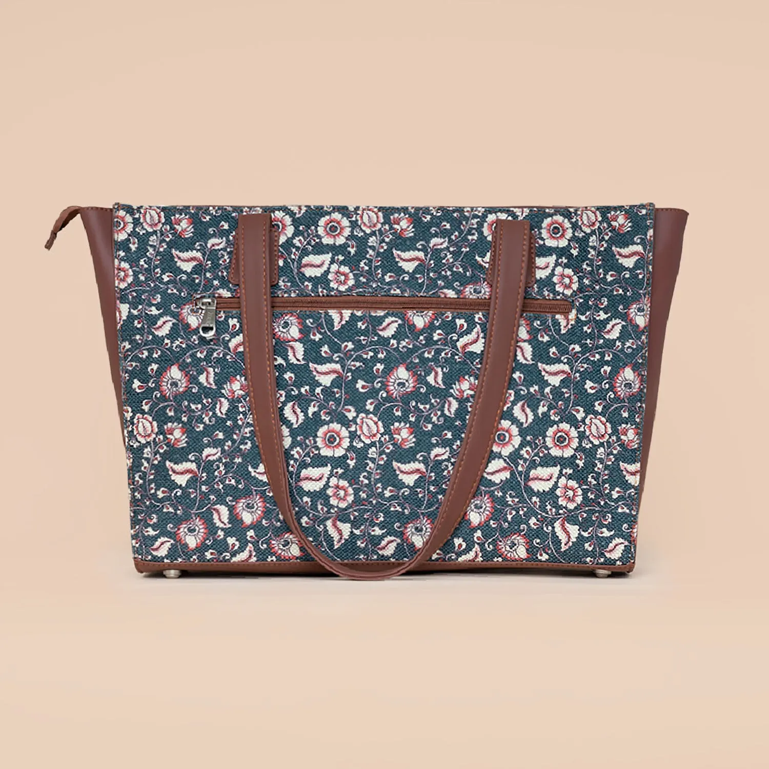 Chittoor Blue Kalamkari Office Tote Bag