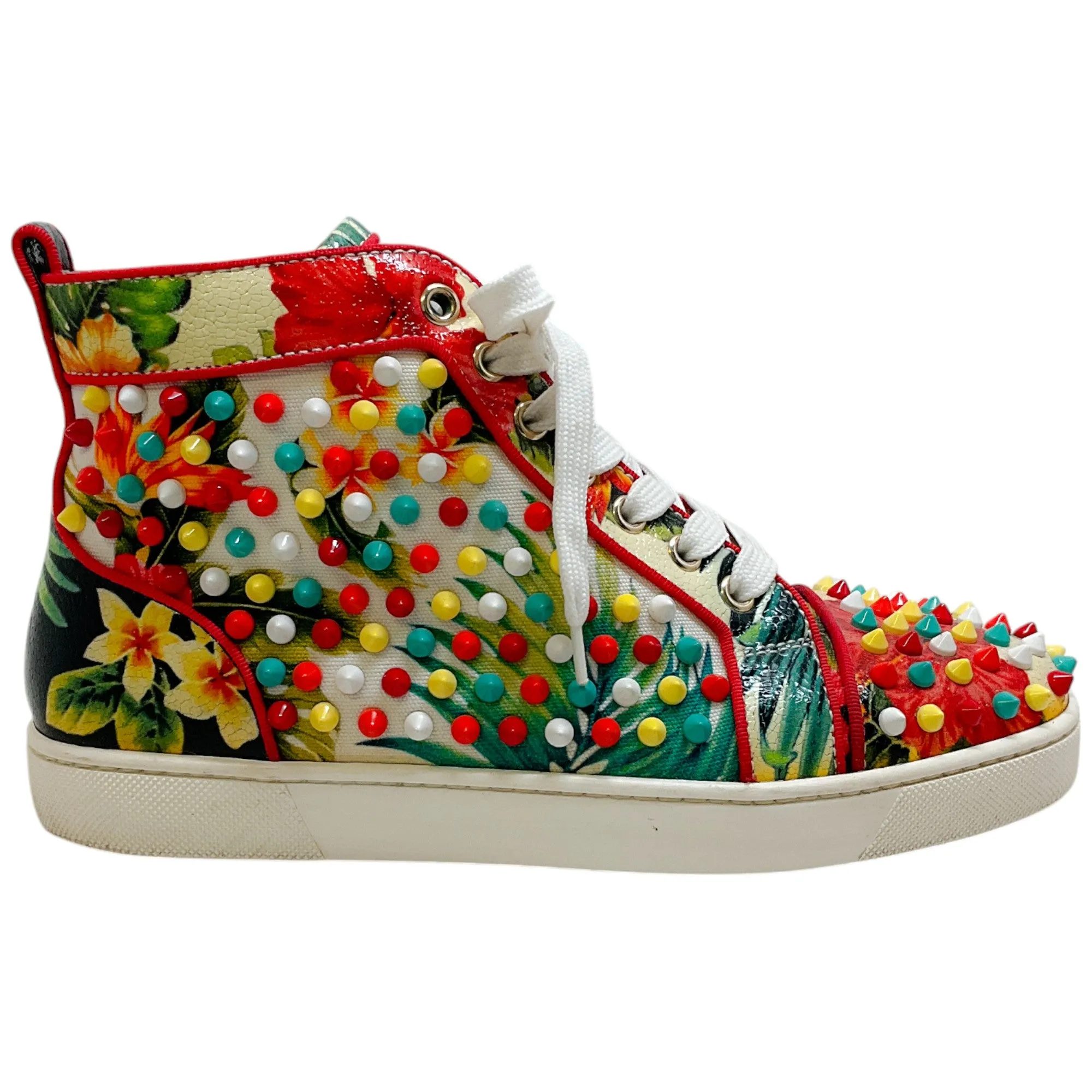 Christian Louboutin Louis Studded Orlato Spike High Top Sneakers