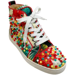 Christian Louboutin Louis Studded Orlato Spike High Top Sneakers
