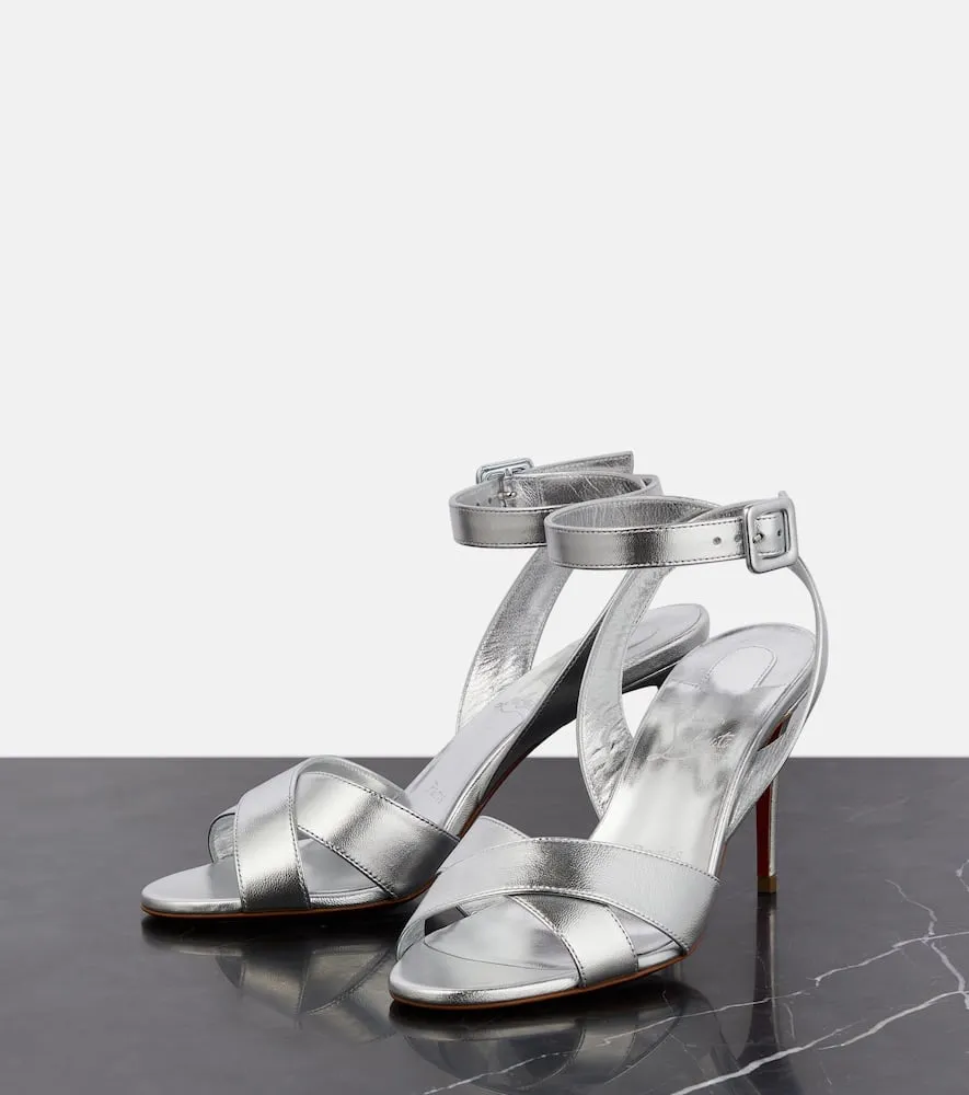 Christian Louboutin Mariza 85 metallic leather sandals