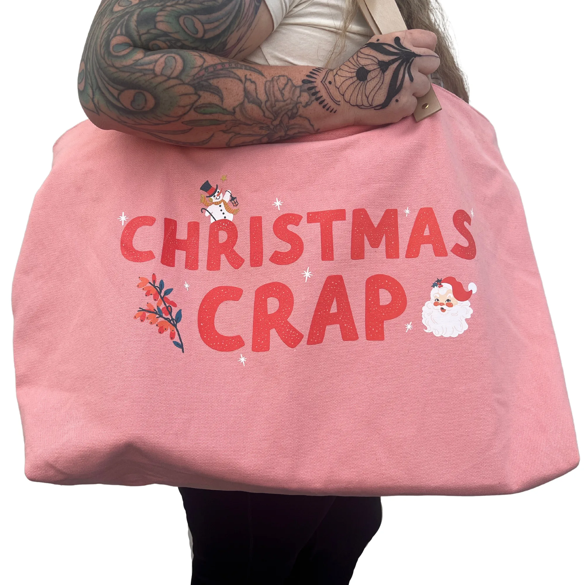 Christmas Crap (Large Tote, Oversized Tote, Funny)