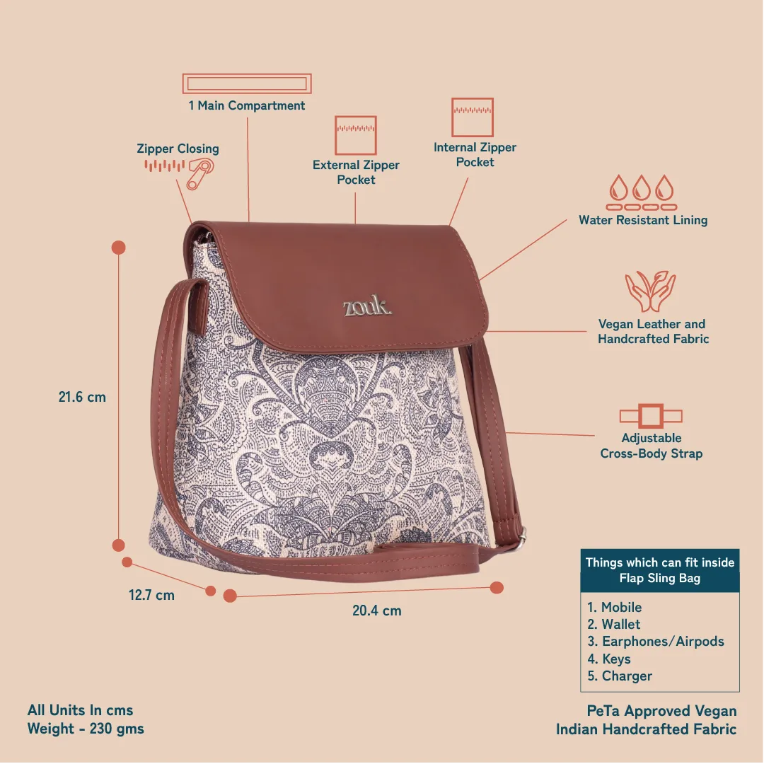 Colaba Shirin Flap Sling Bag