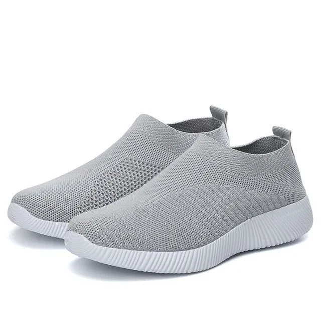 Comelyy Women's Crystal Breathable Slip-On Walking Shoes