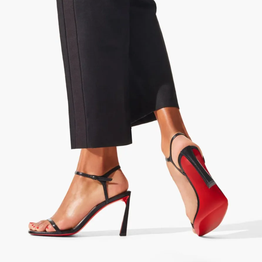 Condora 85 black leather sandals