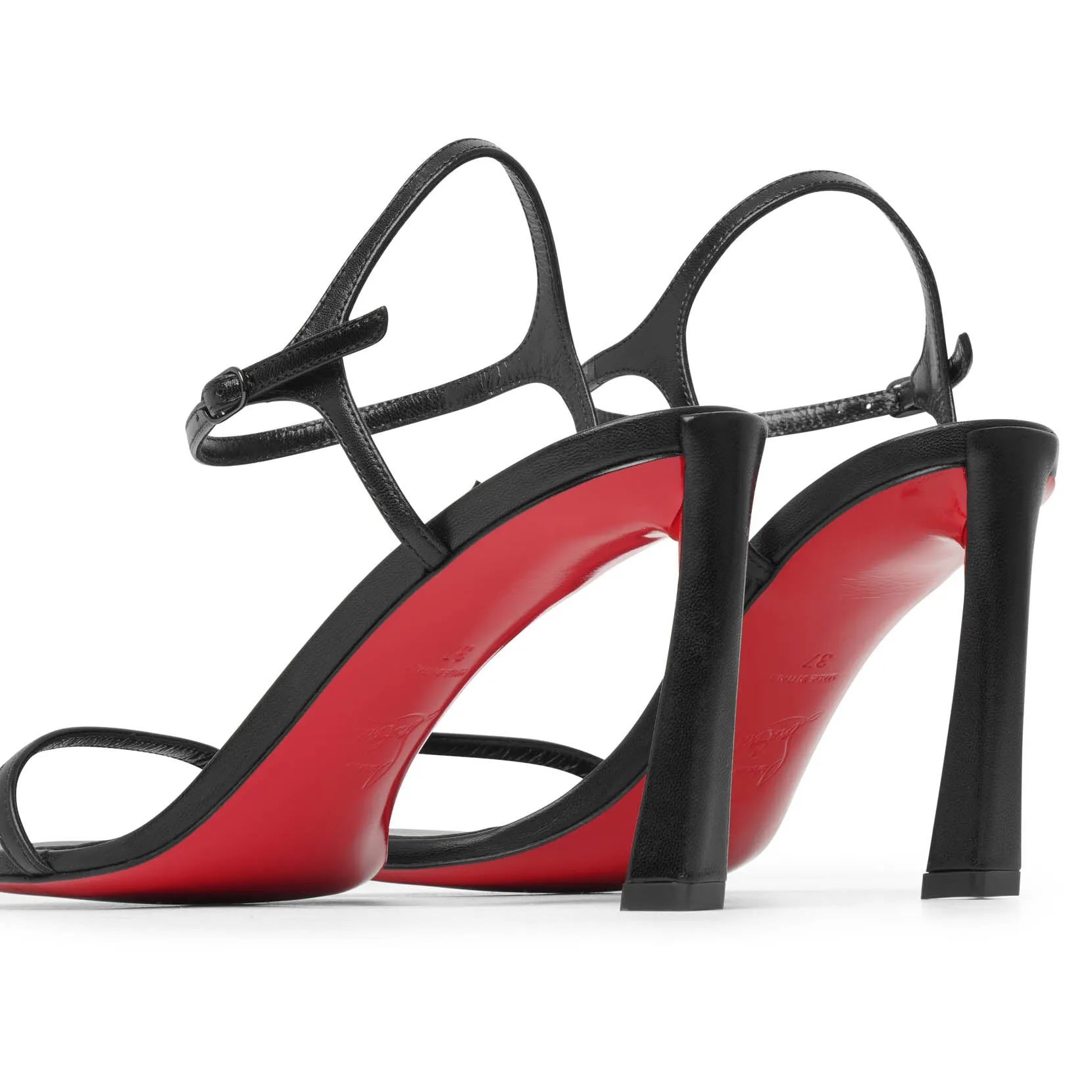 Condora 85 black leather sandals