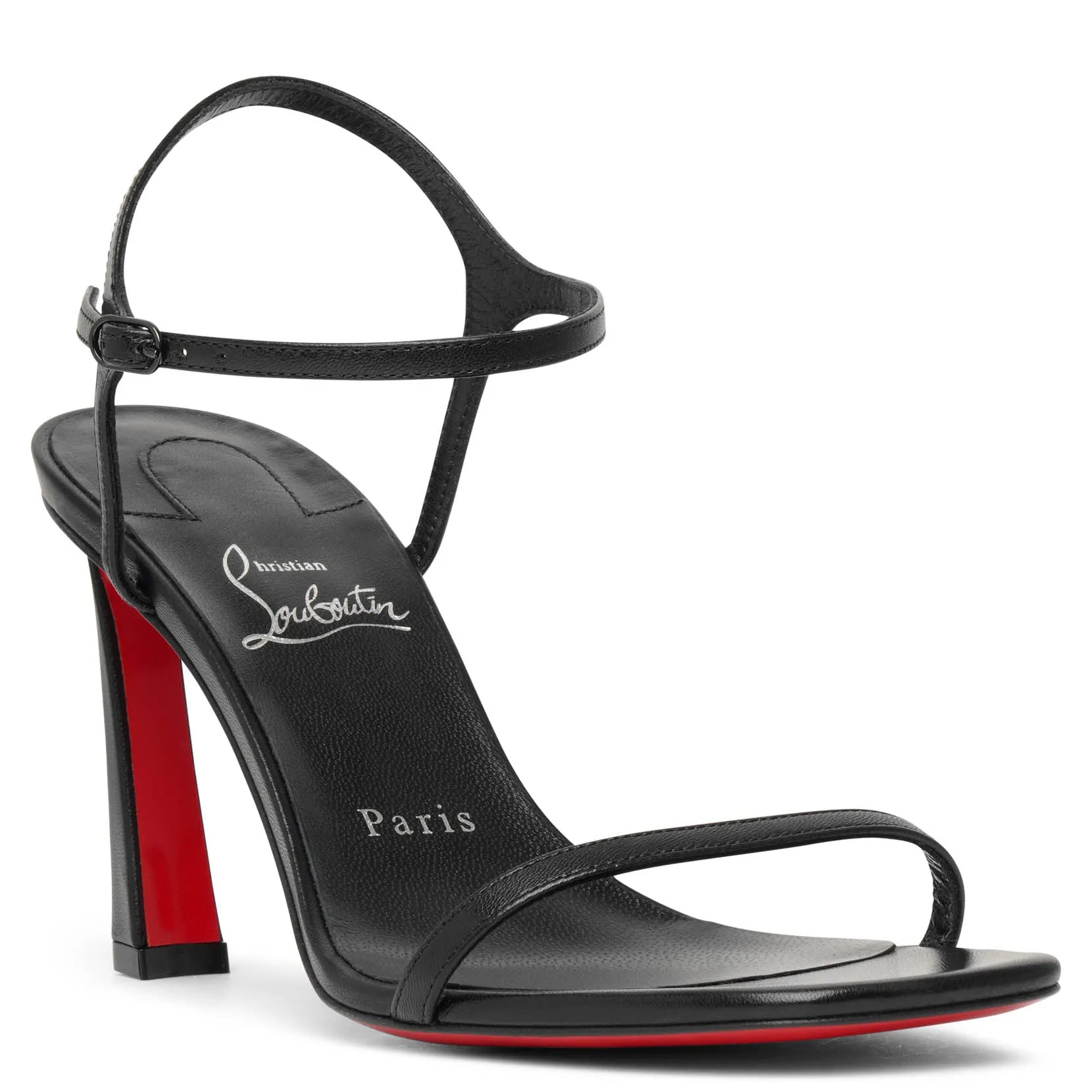 Condora 85 black leather sandals