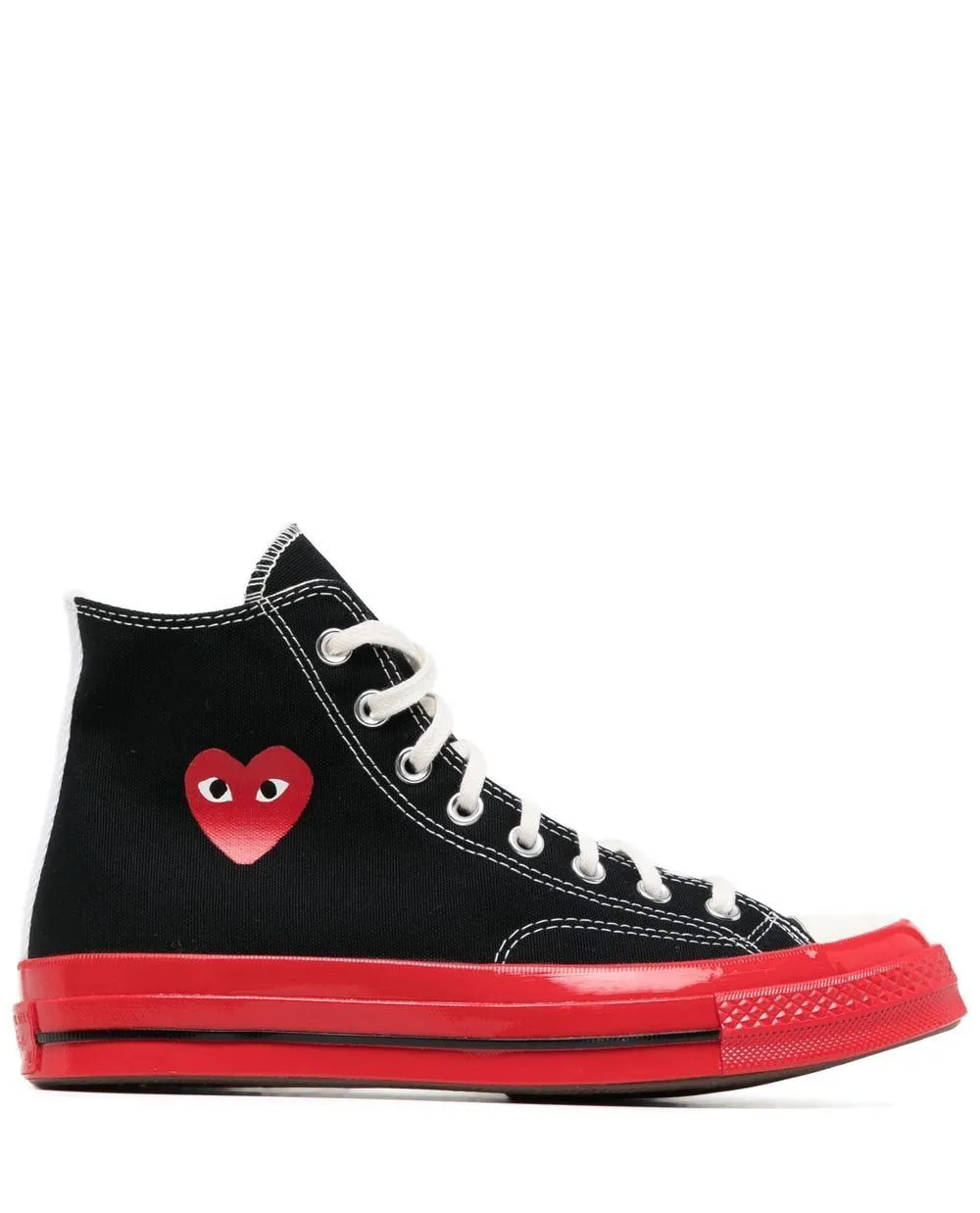 Converse Red Sole High Top Black