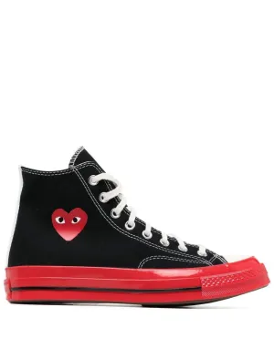 Converse Red Sole High Top Black