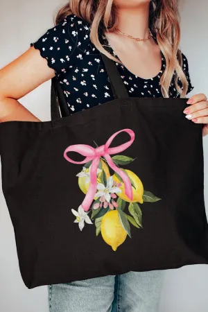 Coquette Lemon Blossom Canvas Jumbo Tote