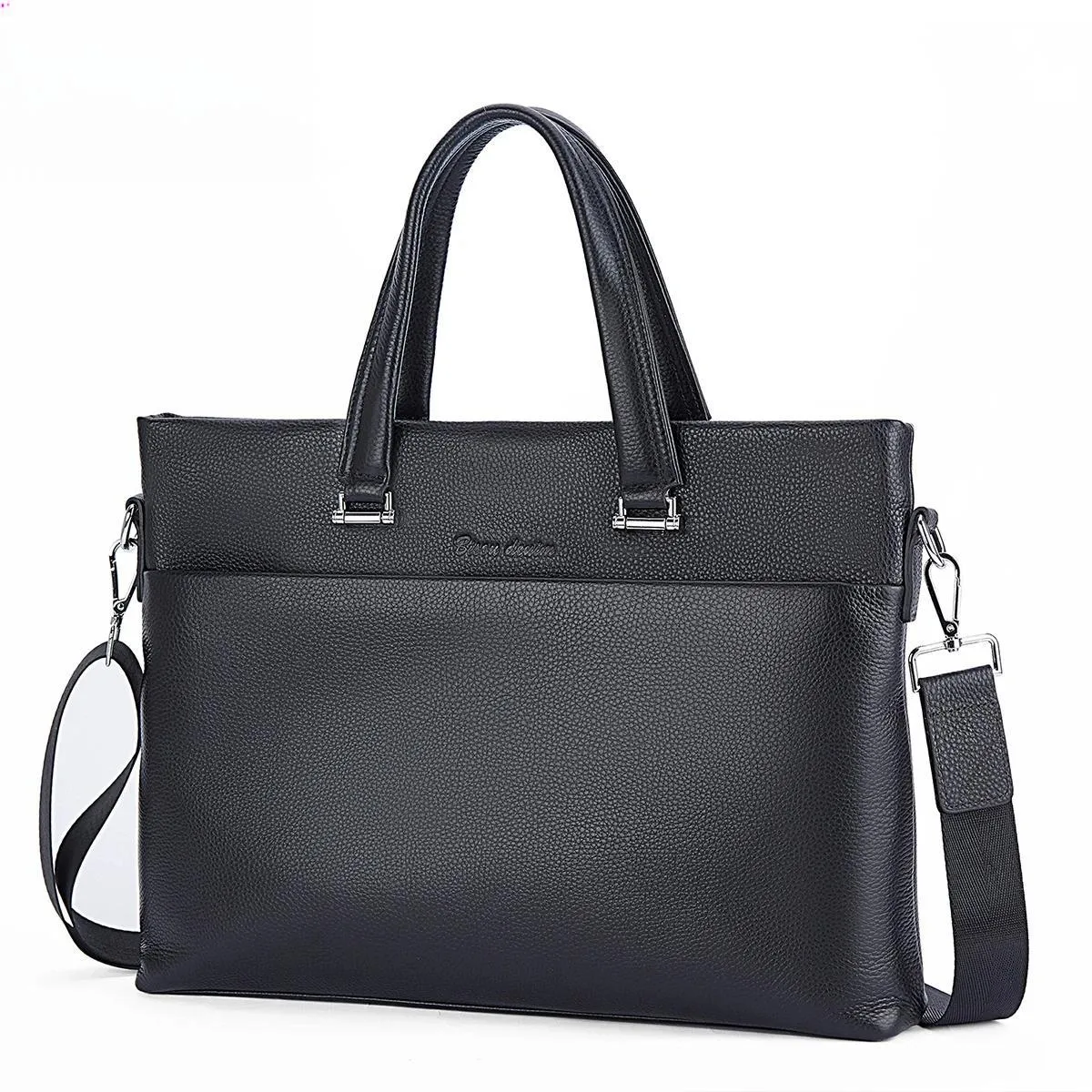 DENIM Man Business Briefcase Bag Split Leather High Quality Men office Bags