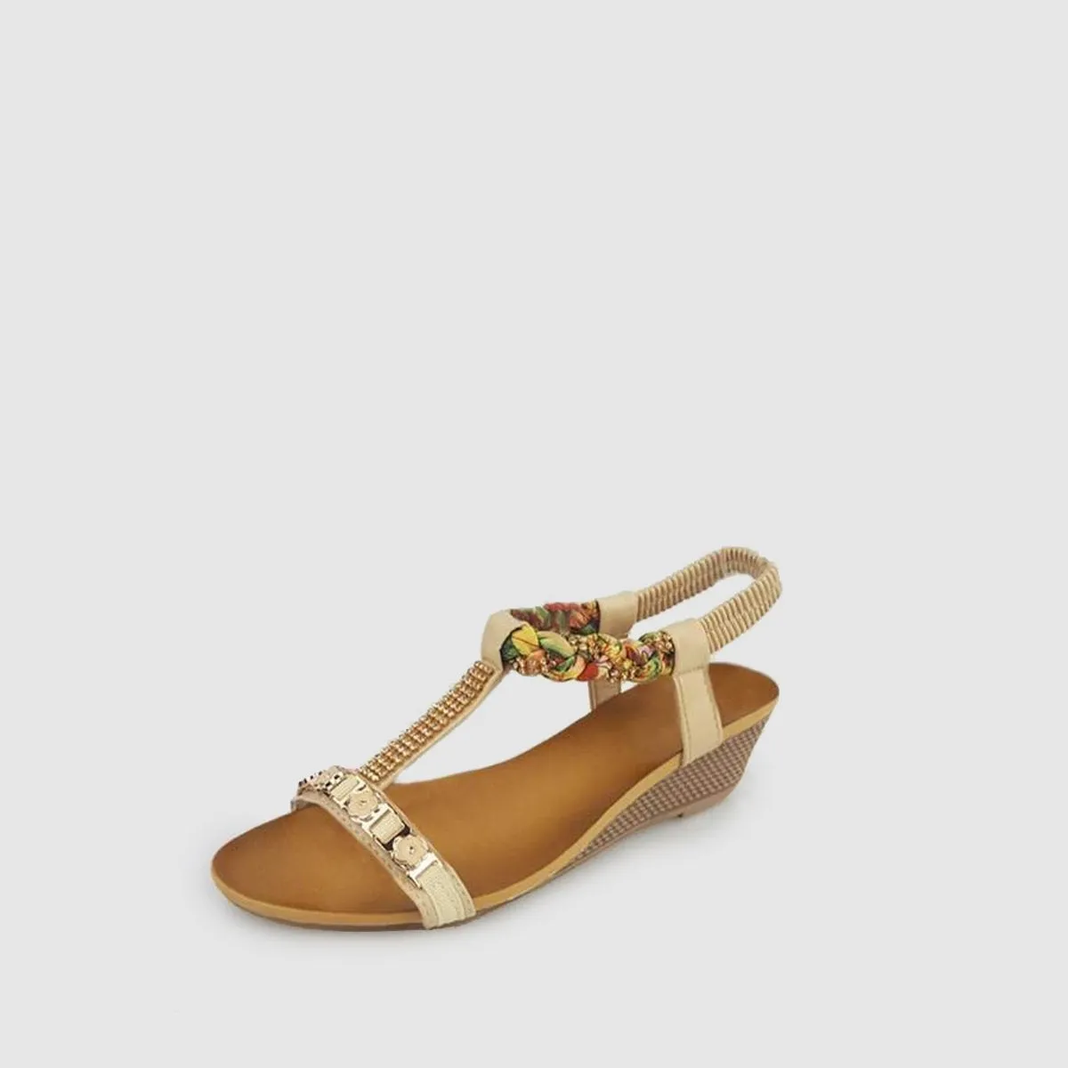 Dharma Diamante And Ribbon Open Toe Ankle Strap Sandal