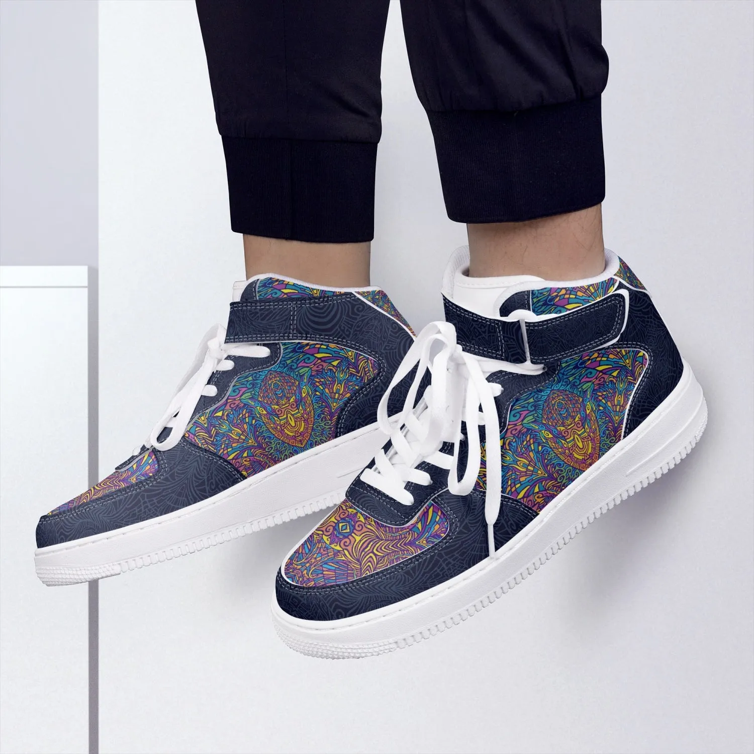 Dolphin Totem High-Top Sneakers